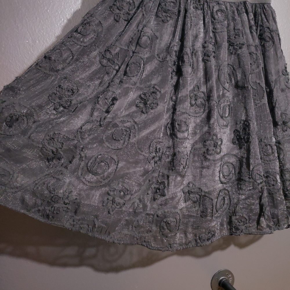 14. Downeast Textured Charcoal/Black A-Line Skirt – Women’s Sz Medium